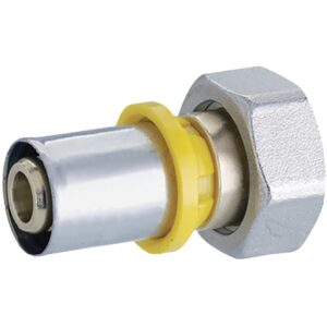 Conector Gás Transição Amanco Fêmea Móvel Dn16X1/2 (Entregue por Super Pro Atacado)