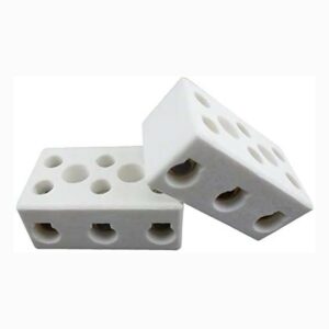 Conector Porcelana Médio 3 Polos 10Mm 2 Peças Interneed (Entregue por Super Pro Atacado)