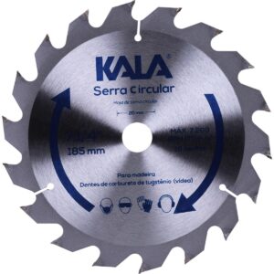 Disco Serra Circular 7.1/4″ Para Madeira 18 Dentes 7200Rpm Kala (Entregue por Super Pro Atacado)