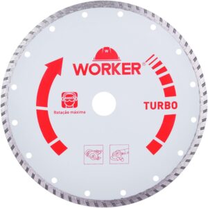 Disco Diamantado Turbo 230Mm X 25.4Mm Worker (Entregue por Super Pro Atacado)