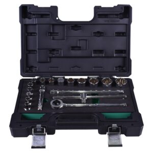 Jogo De Soquetes Estriados 204404Bj 1/2” 18 Peças Belzer (Entregue por Super Pro Atacado)