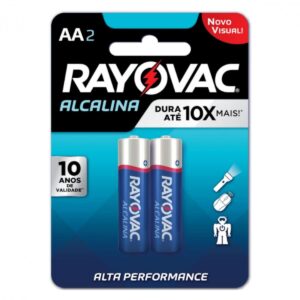 Pilha Alcalina Aa Pequena 02 Peças Rayovac (Entregue por Super Pro Atacado)