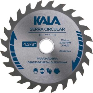 Serra Circular Para Madeira Com 40 Dentes 7.1/4” Kala (Entregue por Super Pro Atacado)