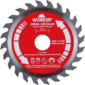 Disco De Serra Widea 5.1/2” 24 Dentes 20Mm Worker (Entregue por Super Pro Atacado)