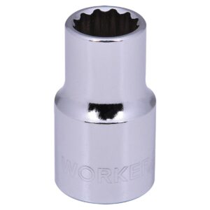Soquete Estriado Encaixe 1/2″ 13Mm Worker (Entregue por Super Pro Atacado)