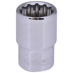 Soquete Estriado Encaixe 1/2″ 19Mm Worker (Entregue por Super Pro Atacado)