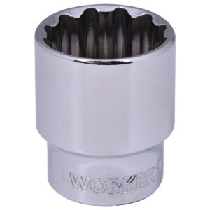 Soquete Estriado Encaixe 1/2″ 27Mm Worker (Entregue por Super Pro Atacado)