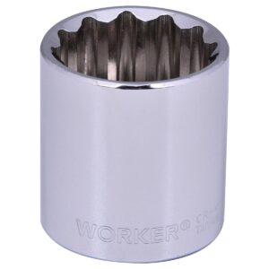 Soquete Estriado Encaixe 1/2″ 30Mm Worker (Entregue por Super Pro Atacado)