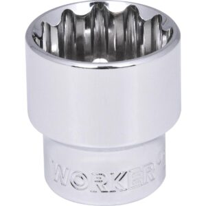 Soquete Estriado Encaixe 1/2″ 32Mm Worker (Entregue por Super Pro Atacado)