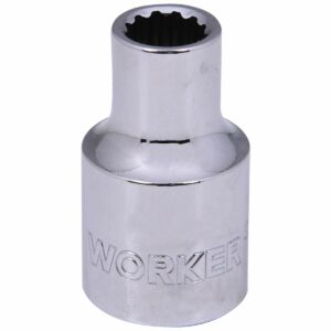 Soquete Estriado Encaixe 1/2″ 8Mm Worker (Entregue por Super Pro Atacado)