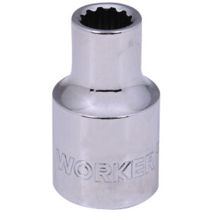 Soquete Estriado Encaixe 1/2″ 9Mm Worker (Entregue por Super Pro Atacado)