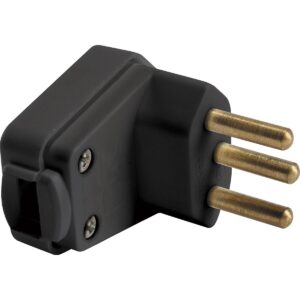 Plugue Macho 3P 10A Triangular Preto Tramontina (Entregue por Super Pro Atacado)