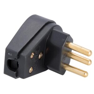 Plugue Angular 2P+T 20A 250V Preto Tramontina (Entregue por Super Pro Atacado)