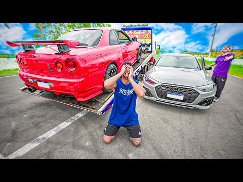 Leia mais sobre o artigo QUEBREI MEU SKYLINE R34 FAZENDO RACHA COM A RS4 😭