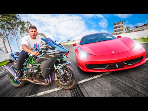 Leia mais sobre o artigo RACHA MINHA FERRARI 458 VS KAWASAKI H2 A MOTO MAIS RAPIDA DO MUNDO!